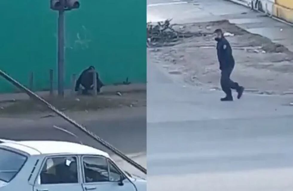 Se filtró el video de un policía de la Bonaerense: investigan si fue a trabajar borracho