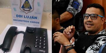 Uno de los teléfonos de Ariel "Guille" Cantero, líder de Los Monos (Policía Bonaerense y Télam)