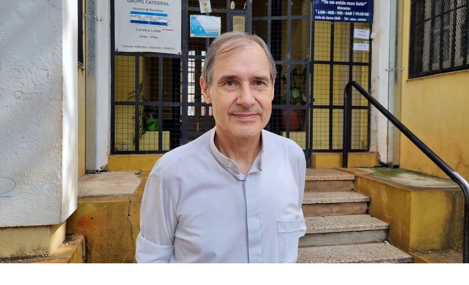 Padre Alberto Barros, sacerdote de la Parroquia Sagrada Familia de Posadas.