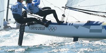 Santiago Lange y Cecilia Carranza representando a Argentina en Tokio