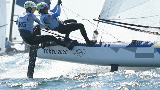 Santiago Lange y Cecilia Carranza representando a Argentina en Tokio