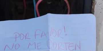 Carta encontrada por un trabajador de Edesal en La Punta, San Luis