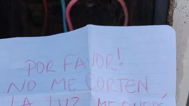 Carta encontrada por un trabajador de Edesal en La Punta, San Luis