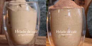 El paso a paso sobre cómo preparar un helado de café.