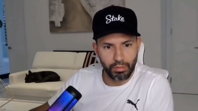 La imperdible reacción del Kun Agüero cuando sonó la alerta de tornado en Miami. (Captura del video)