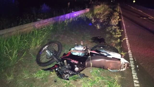 Motociclista falleció tras despistar sobre la Ruta Nacional 101 en San Antonio.