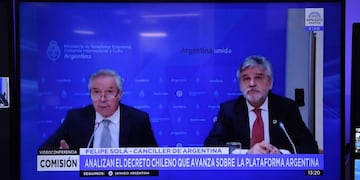 Solá y Filmus expusieron ante senadores de la Comisión de Relaciones Exteriores (Comunicación Senado)