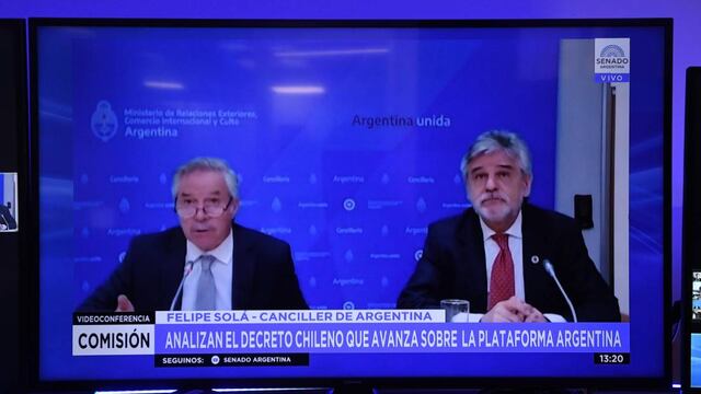 Solá y Filmus expusieron ante senadores de la Comisión de Relaciones Exteriores (Comunicación Senado)