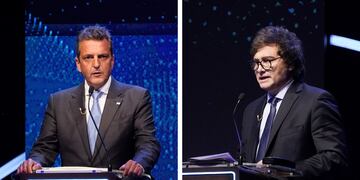 Sergio Massa y Javier Milei, candidatos a presidente 2023.
