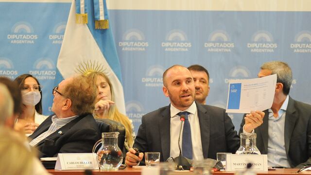 Martin Guzman, ministro de Economíam presentando el presupuesto 2022 en la camara de Diputados. (Foto: Federico Lopez Claro)