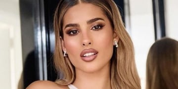 Julieta Poggio eligió lencería animal print con un look sexy para hacerle frente al frío