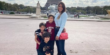 Antonela Roccuzzo empezó un nuevo deporte junto a sus hijos Mateo, Ciro y Thiago Messi.