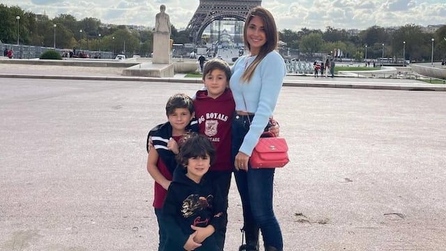 Antonela Roccuzzo empezó un nuevo deporte junto a sus hijos Mateo, Ciro y Thiago Messi.