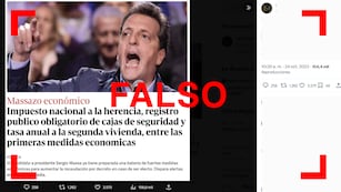 No, Clarín no publicó una noticia con supuestas medidas económicas de Sergio Massa, y el Gobierno desmintió que estén bajo análisis.