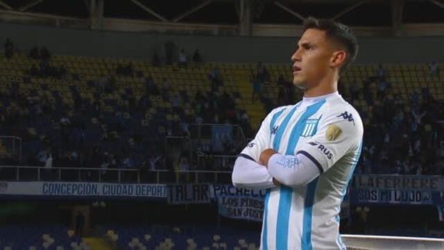 Matías Rojas festeja su gol en la cancha de Ñublense. Foto: Captura de TV.