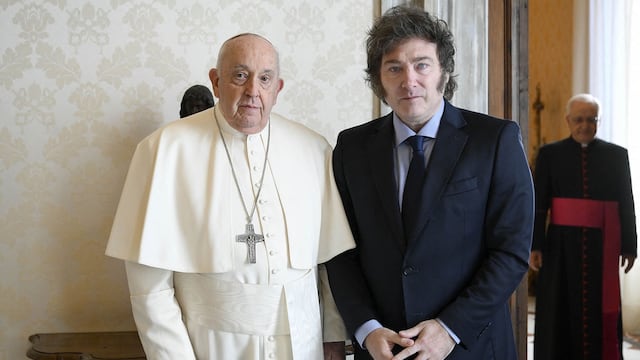 Javier Milei y el Papa Francisco, reunidos de manera privada en el Vaticano. Foto: Gentileza