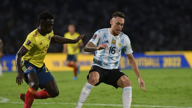 Argentina y Colombia, en el partido por eliminatorias en el estadio Mario Alberto Kempes. (Foto: Facundo Luque)
