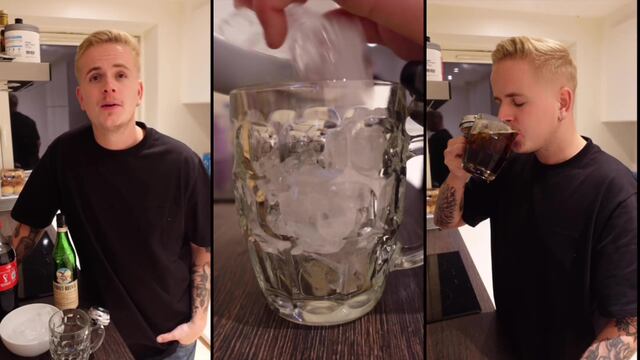 Jonny mostró en sus redes cómo se arma un fernet "increíble".