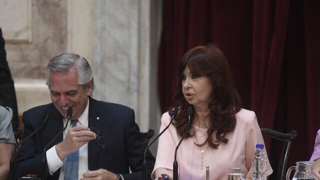 Alberto Fernández y Cristina Kirchner en la apertura de las Sesiones Ordinarias