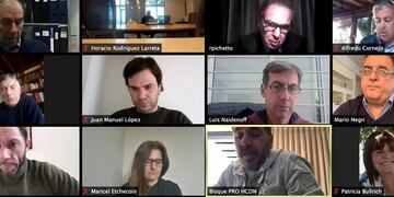 Reunión virtual de la mesa de Juntos por el Cambio