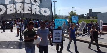 El Polo Obrero de Córdoba vuelve a marchar por el Centro (imagen de la marcha anterior, del 7 de febrero de 2022).