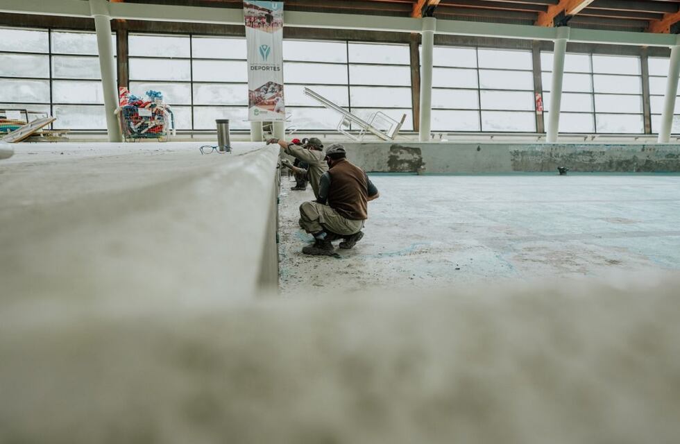 Ushuaia: avanzan los trabajos de refacción en el polo deportivo Héroes de Malvinas