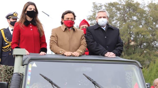 Alberto Fernández y Gustavo Sáenz estuvieron juntos durante los actos de homenaje al General Güemes.