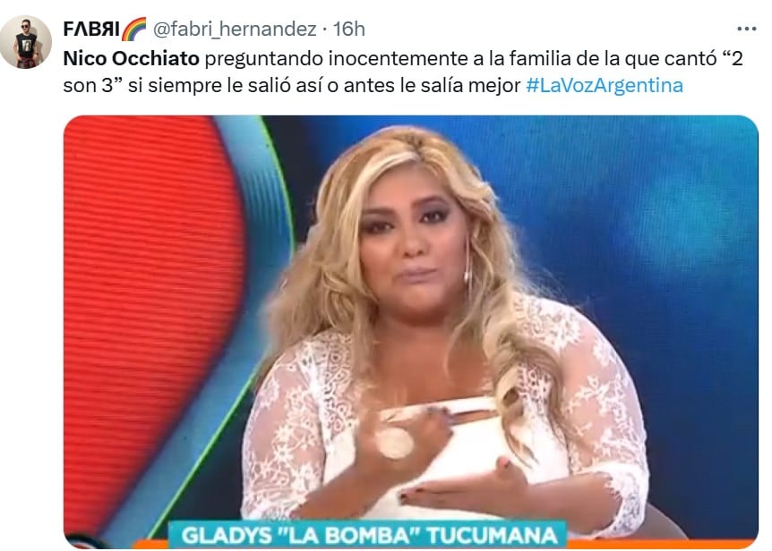 Tras el desafortunado comentario de Nico Occhiato en La Voz Argentina, estallaron los memes
