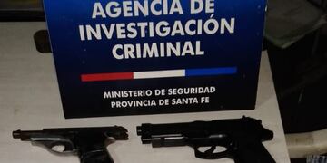 Armas secuestradas en el operativo antinarcotráfico