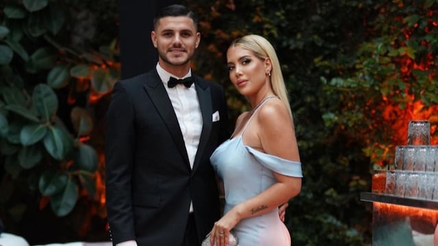 Mauro Icardi y Wanda Nara festejaron su octavo aniversario en el casamiento de un excompañero del futbolista. (Instagram).