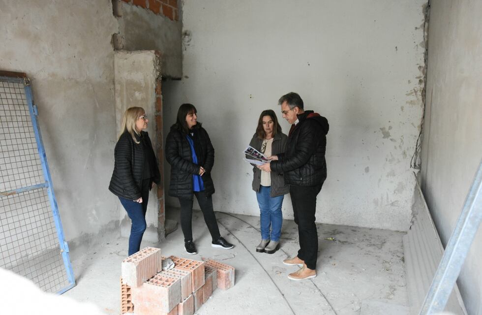 Recorrida por la obra de ampliación del Jardín de Infantes de Los Nogales