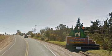 INGRESO. A la localidad de Valle Hermoso (Captura de Google Street View).