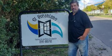 Daniel Panasiuk cambió el nombre de su comercio por Aberturas de Aluminio El Ucraniano.