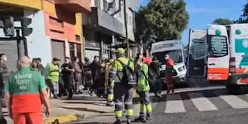 Seis manzanas evacuadas en Barracas por un escape de amoníaco. Foto: Captura de video