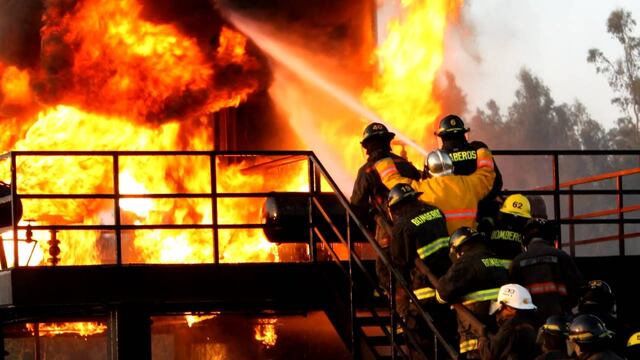 Simulacro de incendio en el Corsódromo de Gualeguaychú
