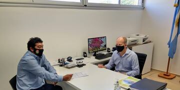 El Intendente Rogelio Zanandrea recibió al vocal del Ente Regulador de los Recursos Termales de Entre Ríos, Miguel Cattani.