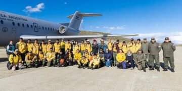 Tierra del Fuego: llegaron brigadistas nacionales para luchar contra el incendio en la Reserva Provincial