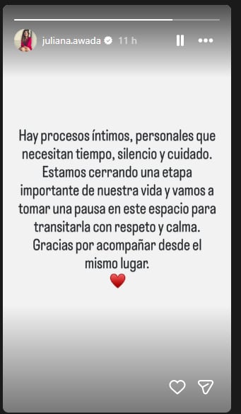 El mensaje de Juliana Awada tras su separación de Mauricio Macri