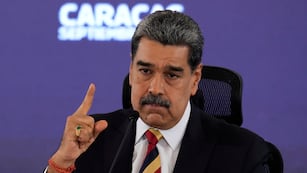El presidente de Venezuela, Nicolás Maduro, habla durante una conferencia de prensa en Caracas, Venezuela, el lunes 1 de septiembre de 2025. (Foto AP/Ariana Cubillos)