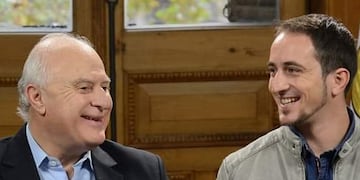 Concejal Matías Legresti junto a Miguel Lifschitz