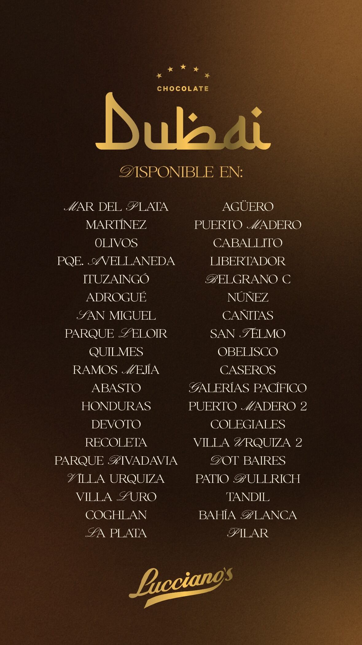 Las sucursales donde se puede encontrar.