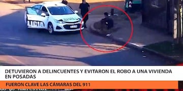 Gracias al Sistema Integrado de Videovigilancia, dos delincuentes fueron detenidos en Posadas.