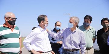 Elecciones 2021: el gobernador Juan Schiaretti en Monte Maíz.