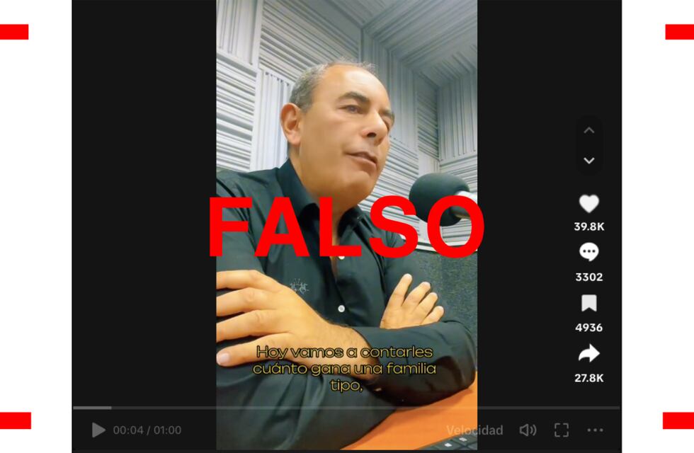 No, una “familia tipo” de 4 integrantes no cobró $219 mil de planes sociales en agosto como asegura un video viral