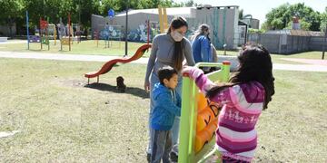 Pusieron nuevos juegos en la Plaza Base Marambio