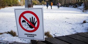 Recordar: se encuentra prohibido patinar en la Laguna del Diablo