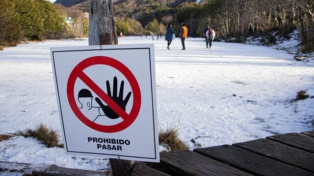 Recordar: se encuentra prohibido patinar en la Laguna del Diablo
