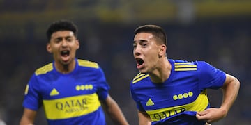 Agustín Sández anotó el primer gol de Boca en el triunfo por 2 a 1 ante Arsenal.