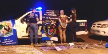 Detienen a una mujer con millonaria carga de droga en Apóstoles.