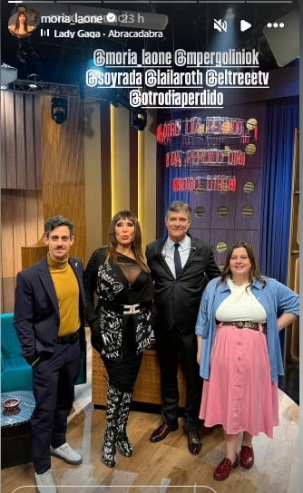Moria Casán en el programa de Mario Pergolini.